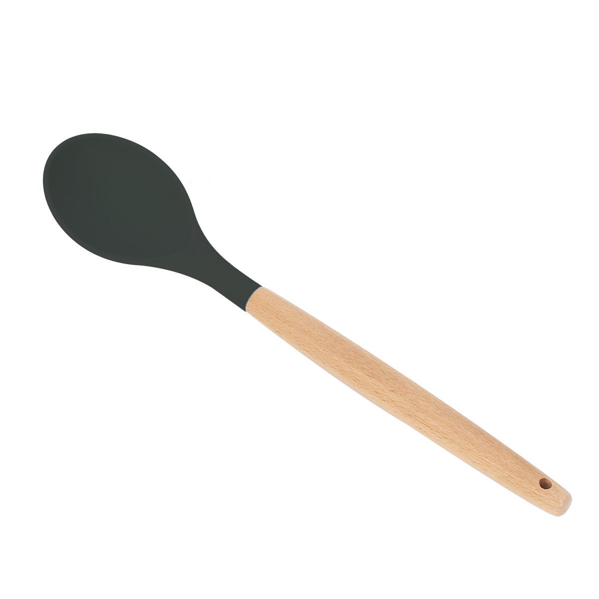 Wooden Handle Silicone Cooking Utensils Set - Scoop and shovel kit