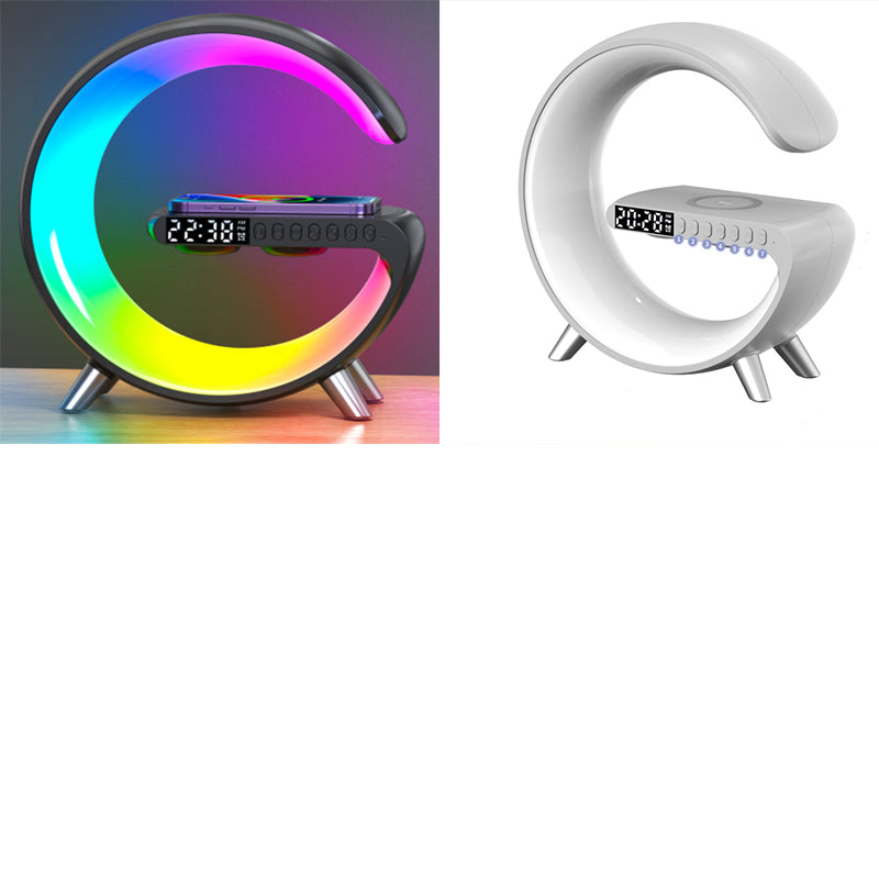 New Intelligent G Shaped LED Lamp Bluetooth Speake Wireless Charger Atmosphere Lamp App Control For Bedroom Home Decor - Home Decore