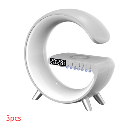 New Intelligent G Shaped LED Lamp Bluetooth Speake Wireless Charger Atmosphere Lamp App Control For Bedroom Home Decor - Home Decore