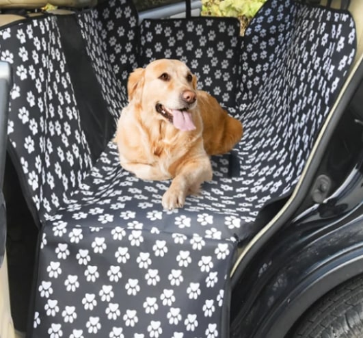 Waterproof Pet Car Seat Cover Hammock Black With Mesh Window - Pet Care > Dog Supplies