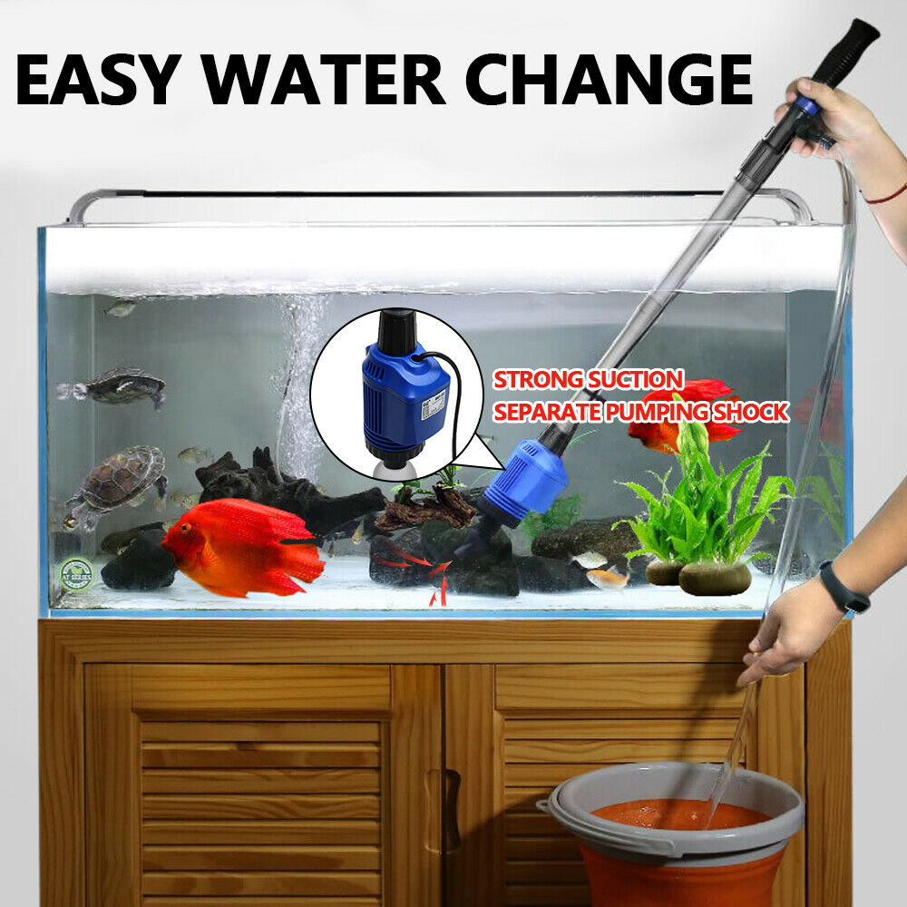 Electric Aquarium Fish Tank Cleaner Water Exchanger Siphon Vacuum Sand Cleaner - Pet Care > Aquarium