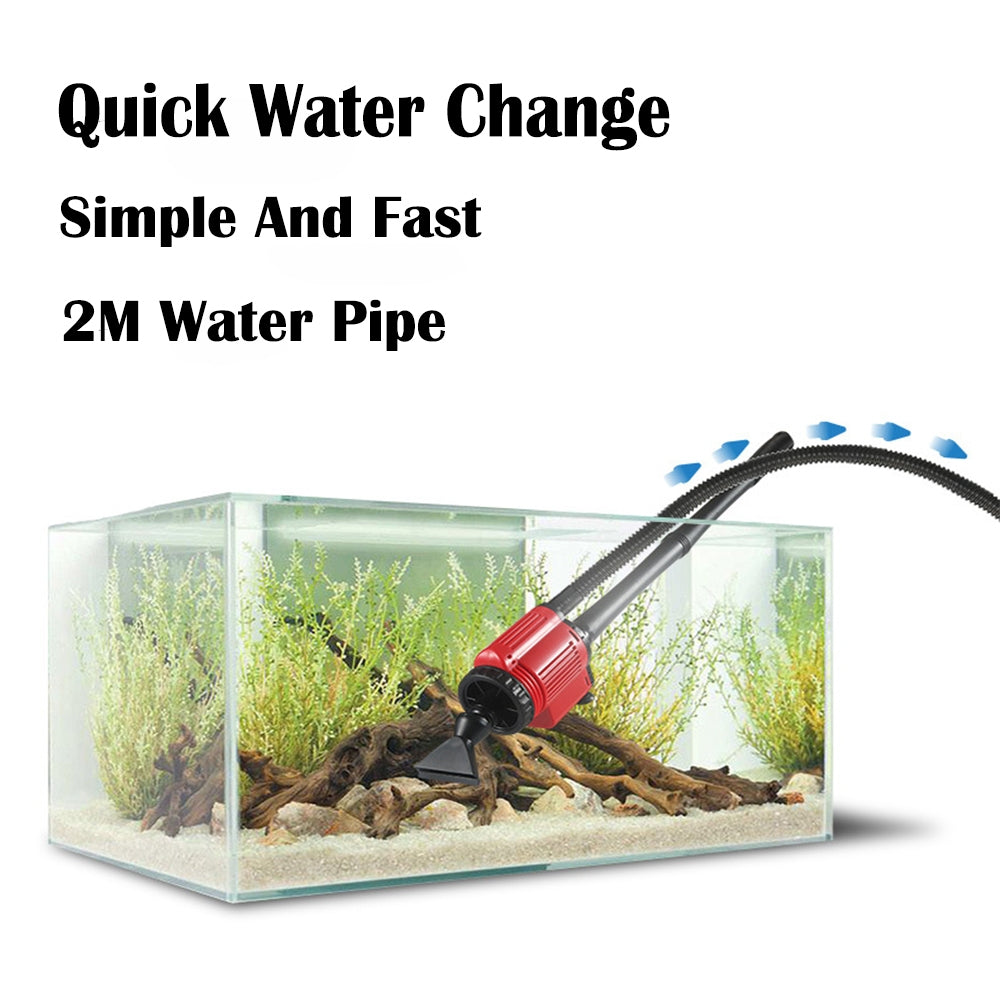 Aquarium Electric Siphon Pump Vacuum Cleaner Fish Tank Clean Water Change Gravel - Pet Care > Aquarium