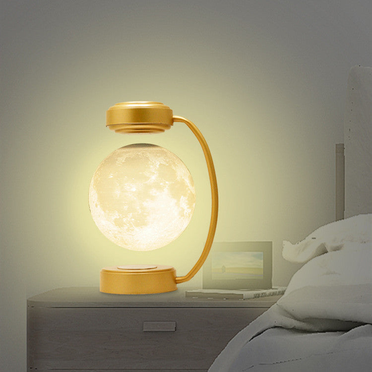 3D LED Moon Night Light Wireless Magnetic Levitating Rotating Floating Ball Lamp For School Office Bookshop Home Decoration - Home Decore