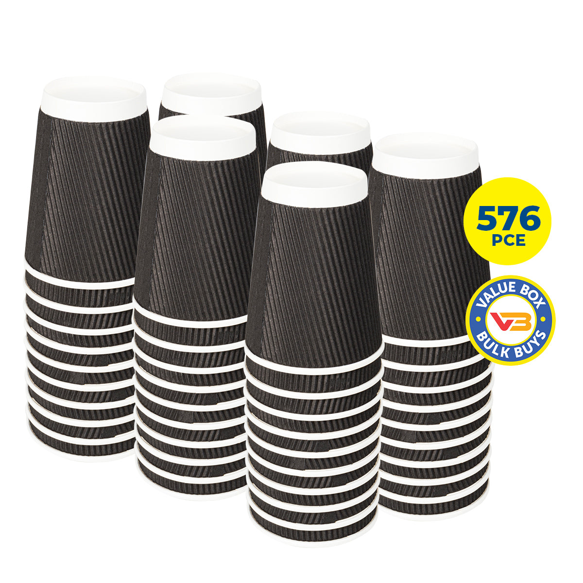 Party Central 576PCE Disposable Coffee Cups Double Wall Microwave Safe 230ml - Occasions > Disposable Tableware