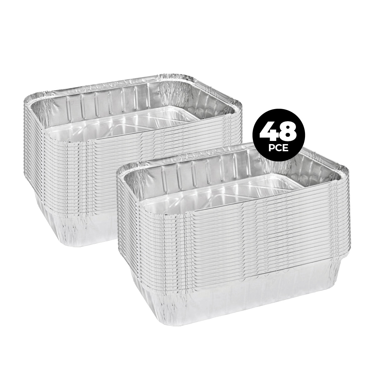 Home Master 48PCE Aluminium Deep Foil Trays Premium Quality &amp; Strength 32cm - Home & Garden > Kitchenware