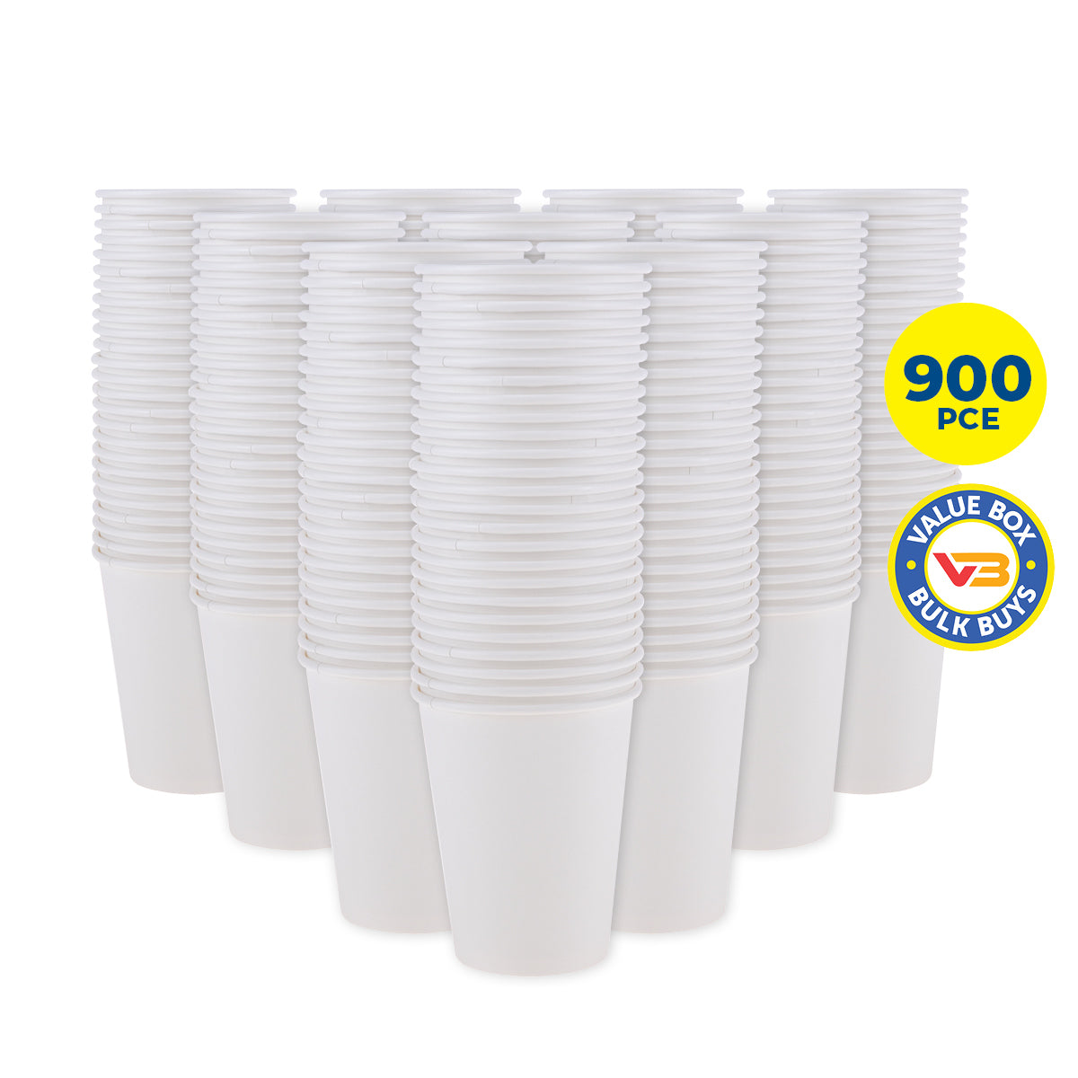 Party Central 900PCE White Paper Cups Disposable Leak Resistant 350ml - Occasions > Disposable Tableware