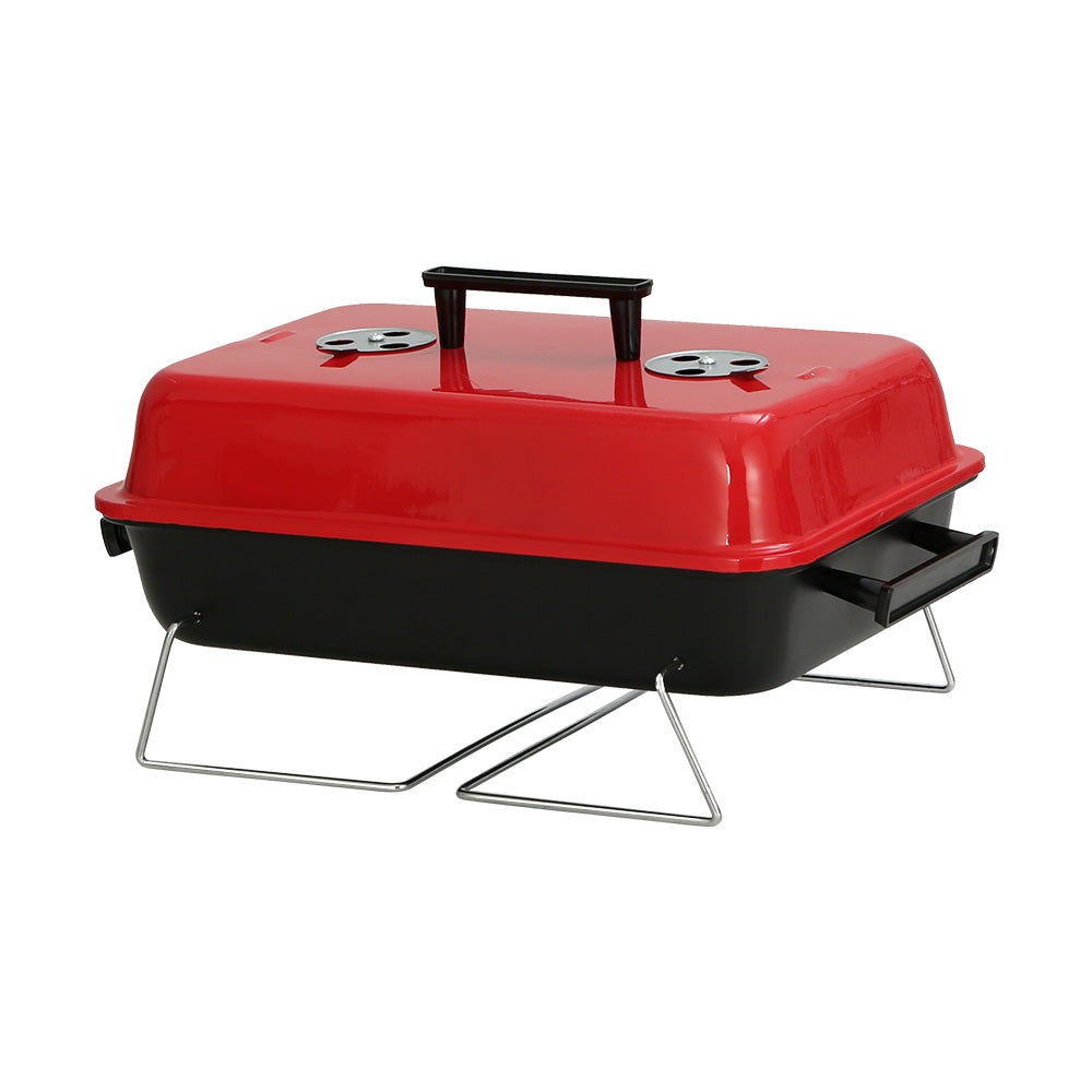 Grillz Charcoal BBQ Portable Grill Camping Barbecue Outdoor Cooking Smoker - Home & Garden > BBQ