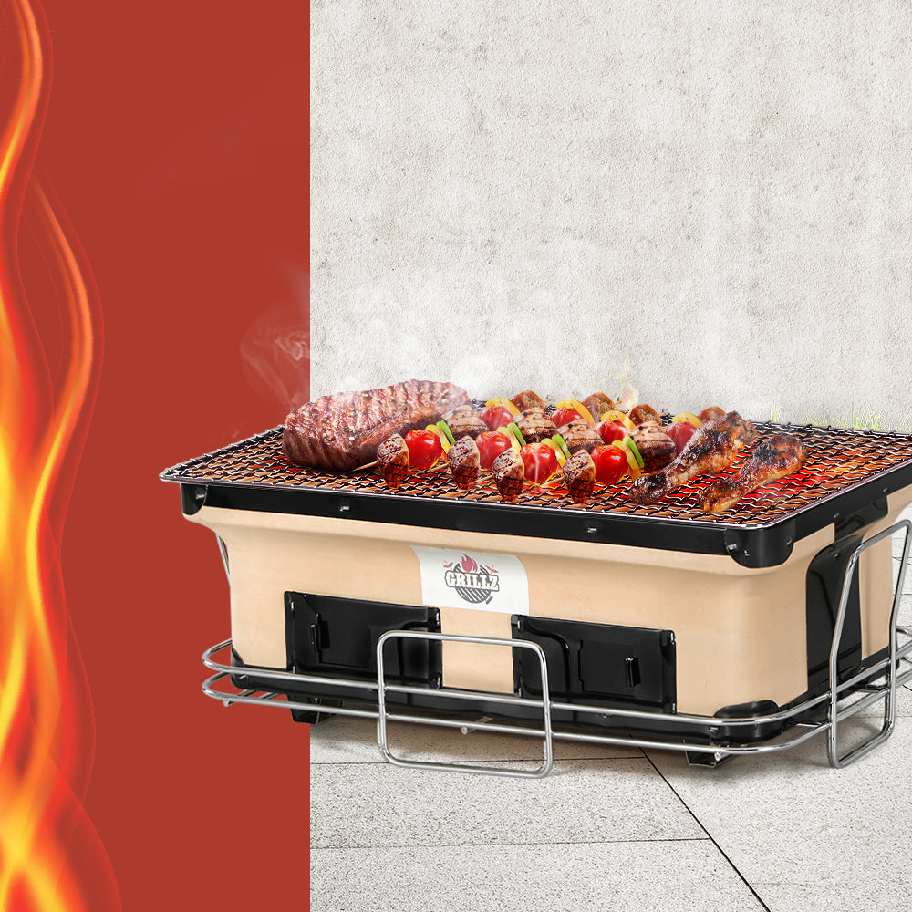 Grillz BBQ Grill Tabletop Charcoal Smoker - Home & Garden > BBQ