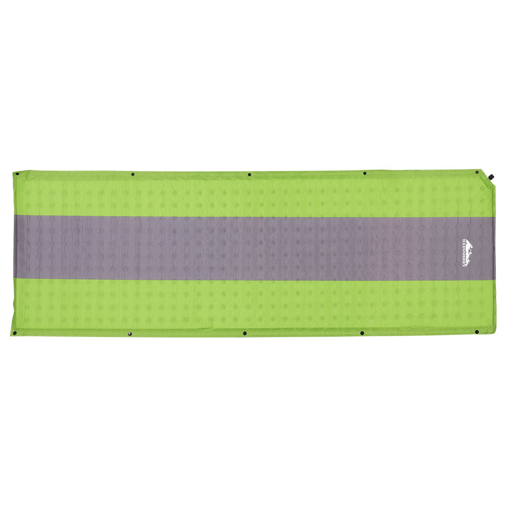 Weisshorn Self Inflating Mattress Camping Sleeping Mat Air Bed Pad Single Green - Outdoor > Camping