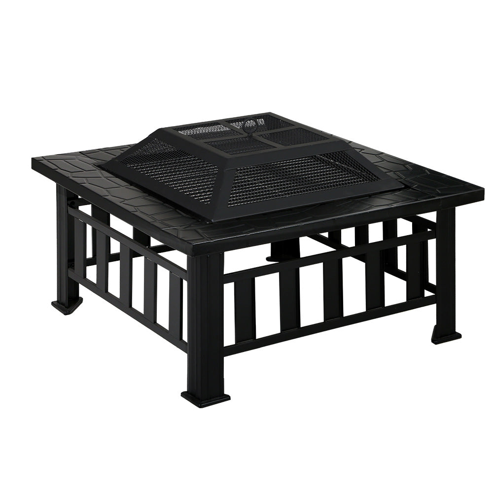 Grillz Fire Pit BBQ Grill 2-In-1 Table - Home & Garden > Firepits