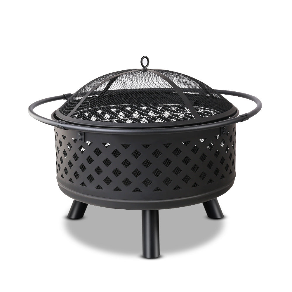 Grillz Fire Pit BBQ Grill 76cm - Home & Garden > BBQ