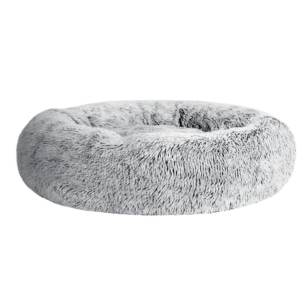 i.Pet Pet Bed Dog Cat 90cm Large Calming Soft Plush Charcoal - Pet Care > Dog Supplies