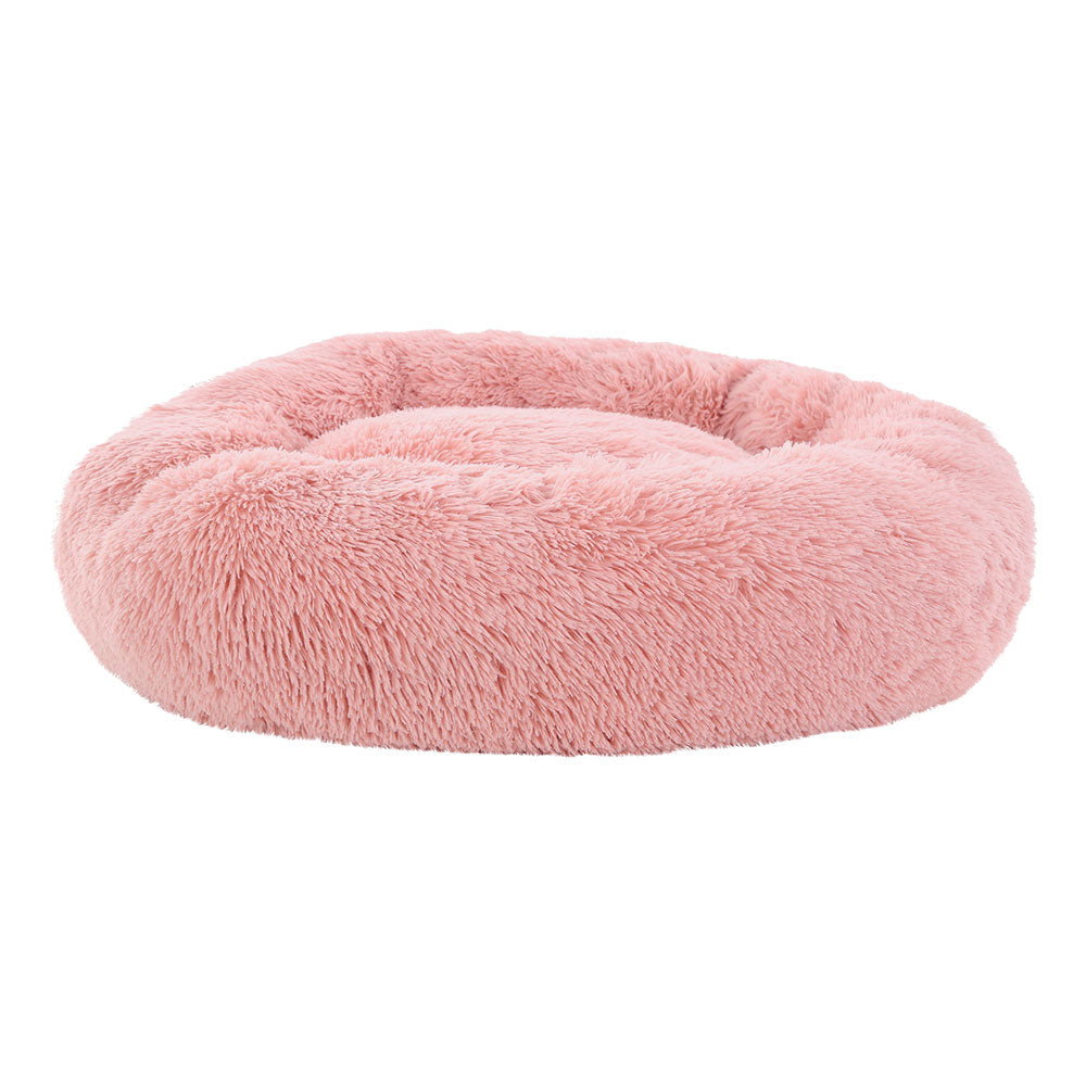 i.Pet Pet Bed Dog Cat 90cm Large Calming Soft Plush Pink - Pet Care > Dog Supplies