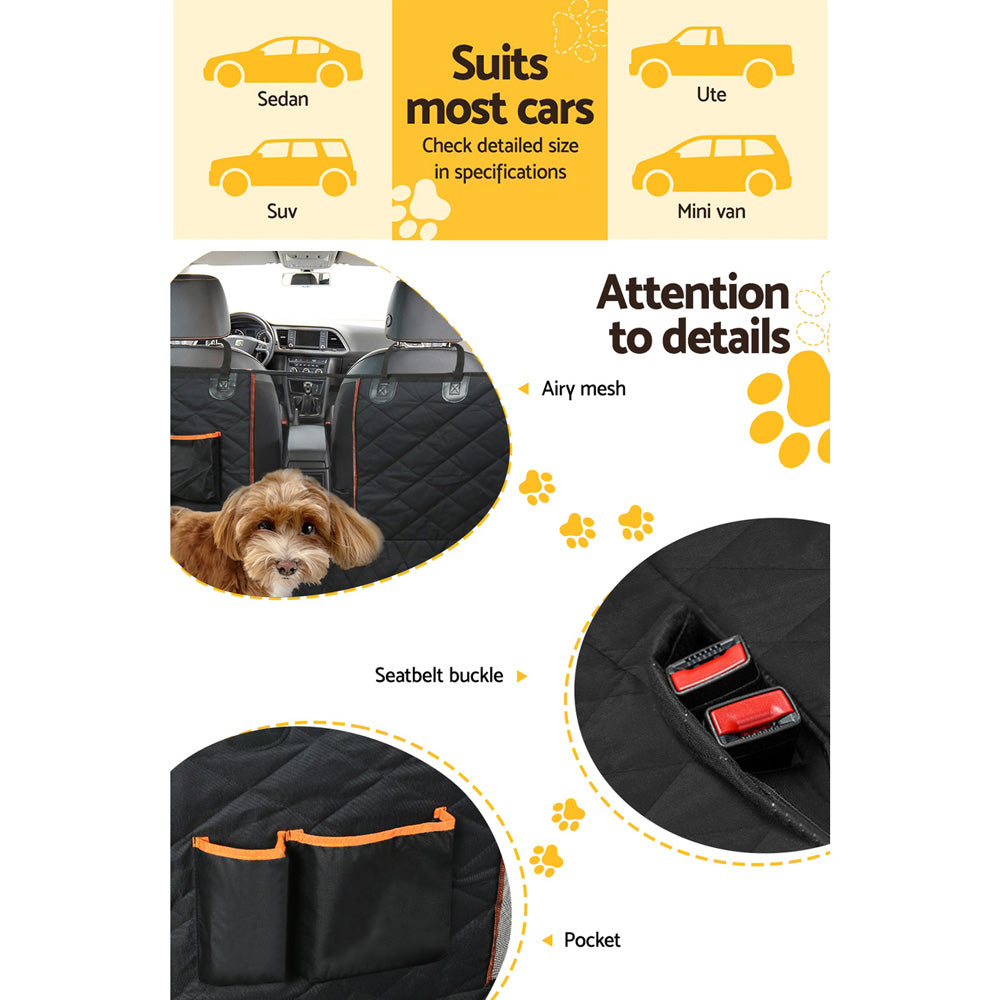 i.Pet Pet Car Seat Cover Dog Protector Hammock Back Waterproof Belt Non Slip Mat - Pet Care > Dog Supplies