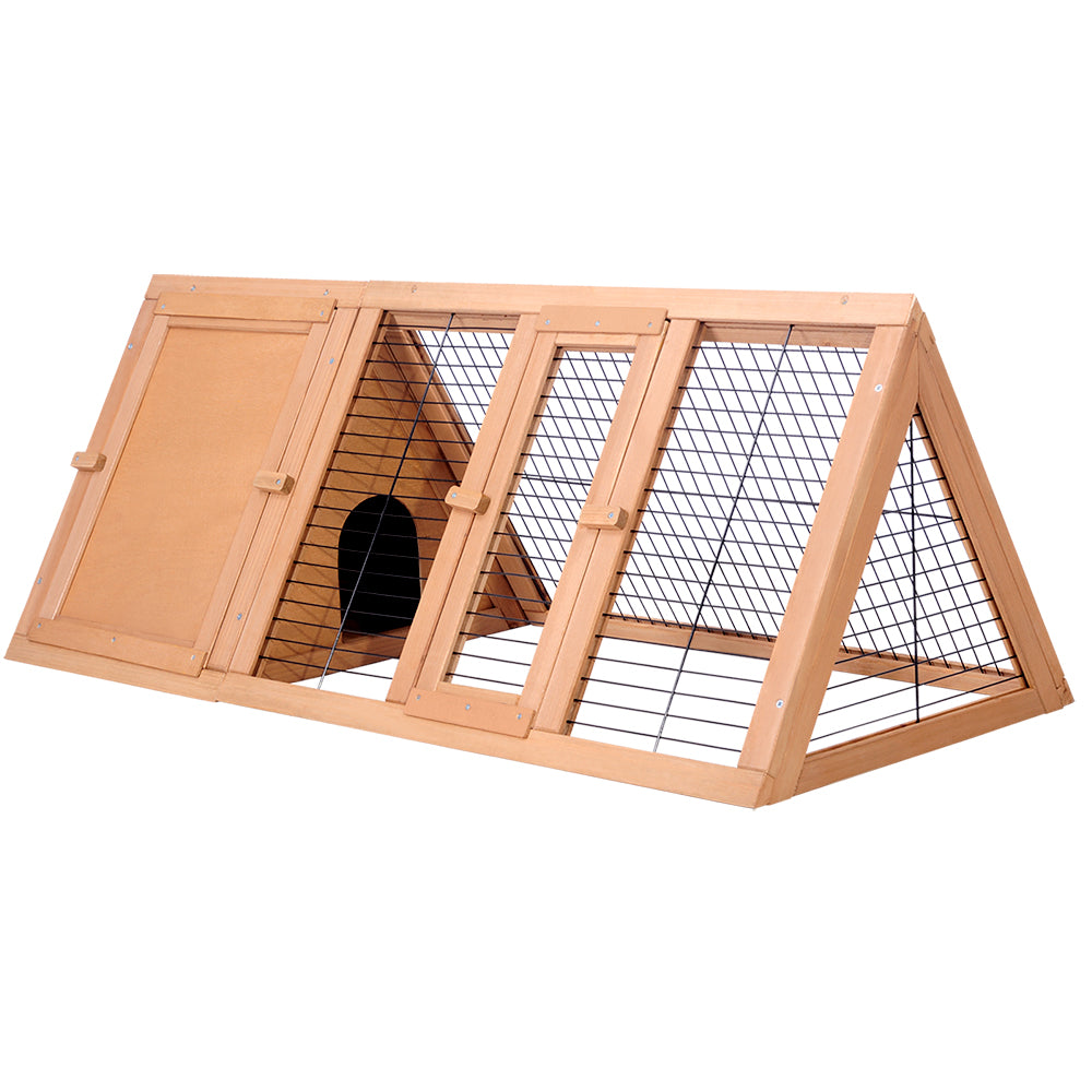 i.Pet Rabbit Hutch 119cm x 51cm x 44cm Chicken Coop Large Run Wooden Cage Outdoor