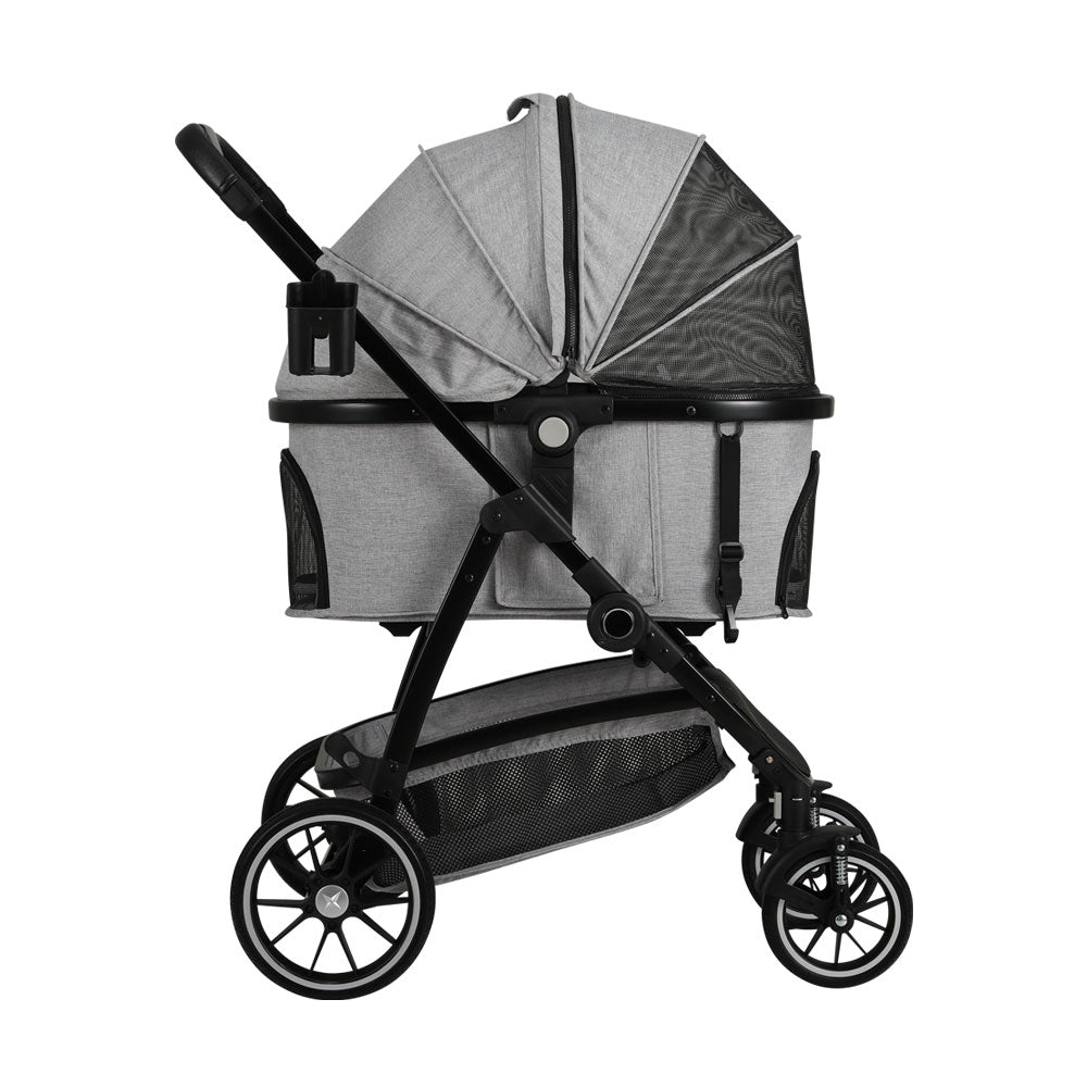 i.Pet Pet Stroller Dog Pram Large Cat Carrier Travel Pushchair 4 Wheels Foldable - Pet Care > Dog Supplies