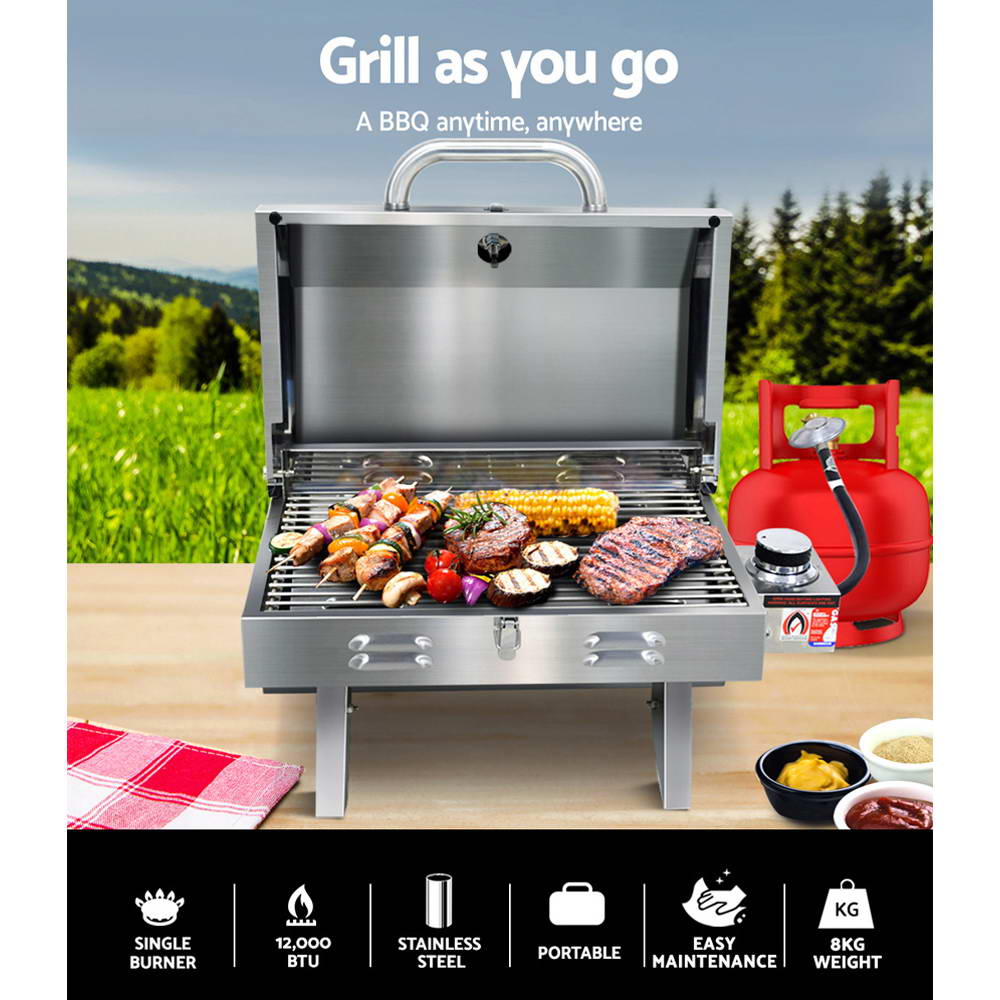 Grillz Portable Gas BBQ Grill - Home & Garden > BBQ