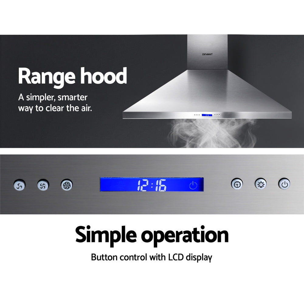 Devanti 1200mm Range Hood 120cm BBQ Commercial Rangehood - Appliances > Kitchen Appliances