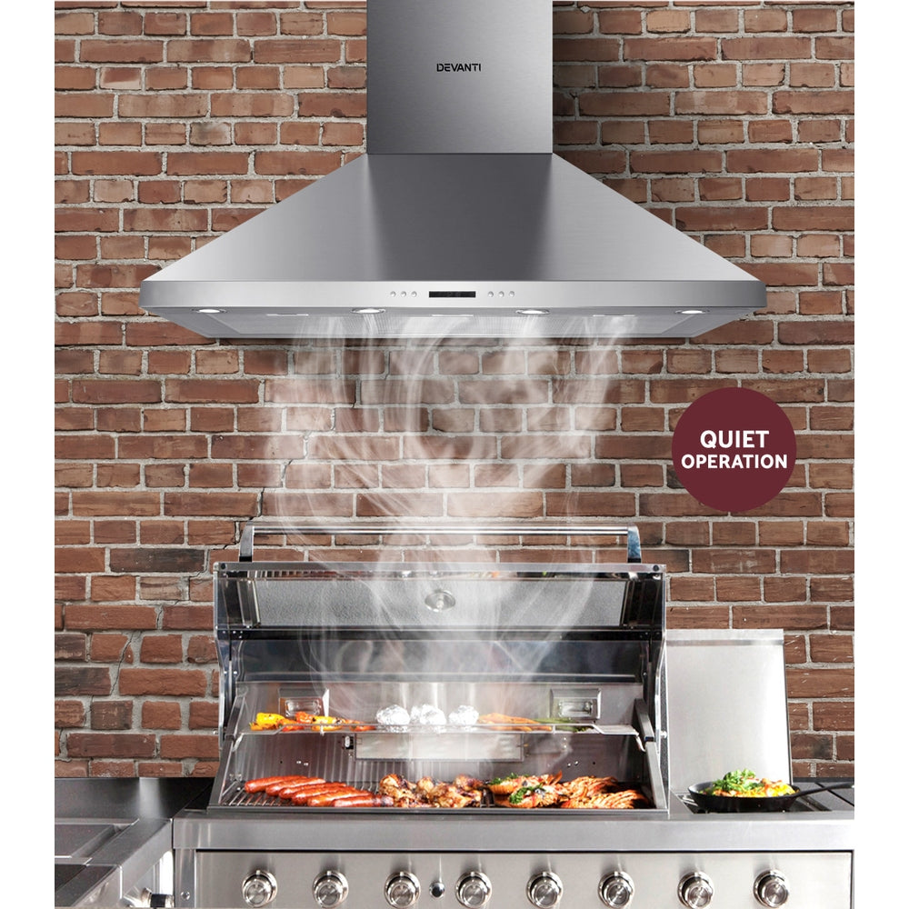 Devanti 1200mm Range Hood 120cm BBQ Commercial Rangehood - Appliances > Kitchen Appliances