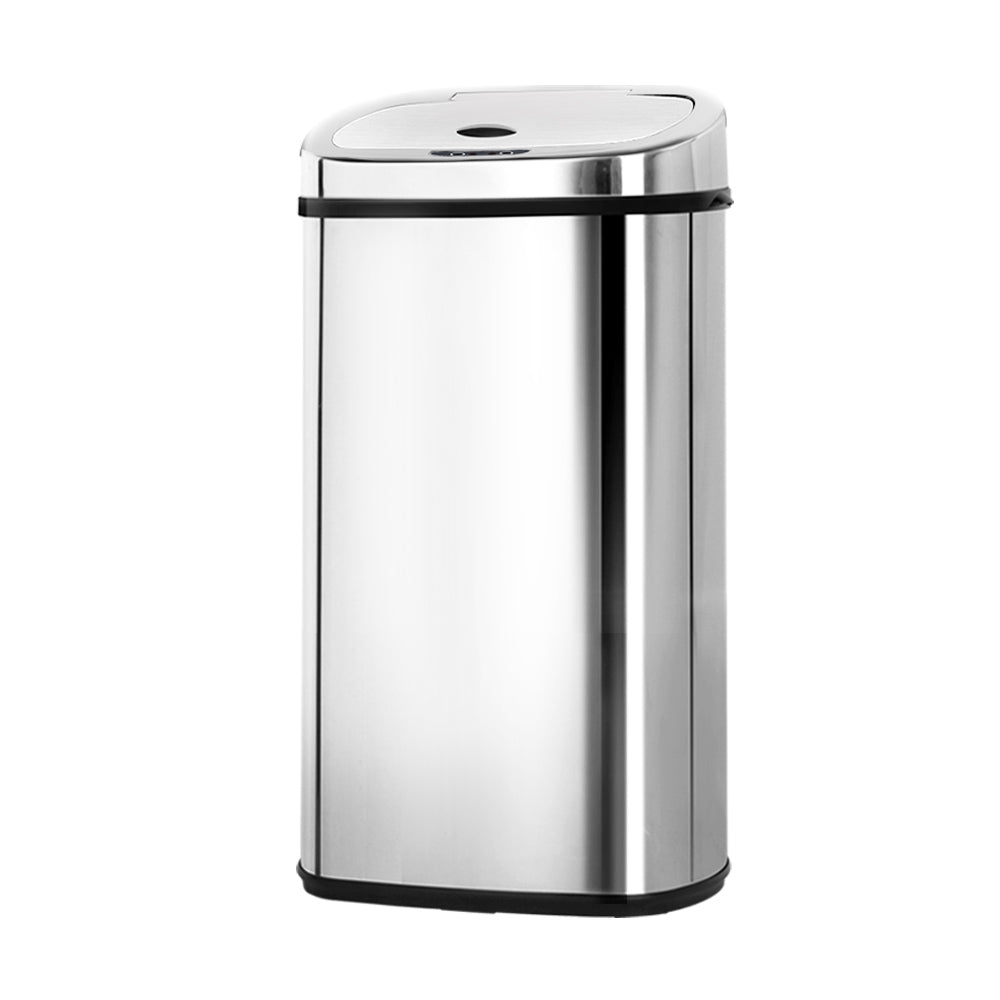 Devanti 50L Motion Sensor Bin Rubbish Automatic Silver - Home & Garden > Kitchen Bins