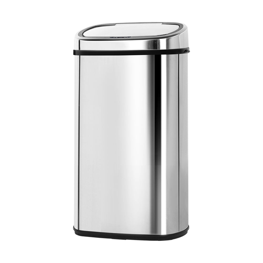 Devanti 68L Motion Sensor Bin Rubbish Automatic Silver - Home & Garden > Kitchen Bins