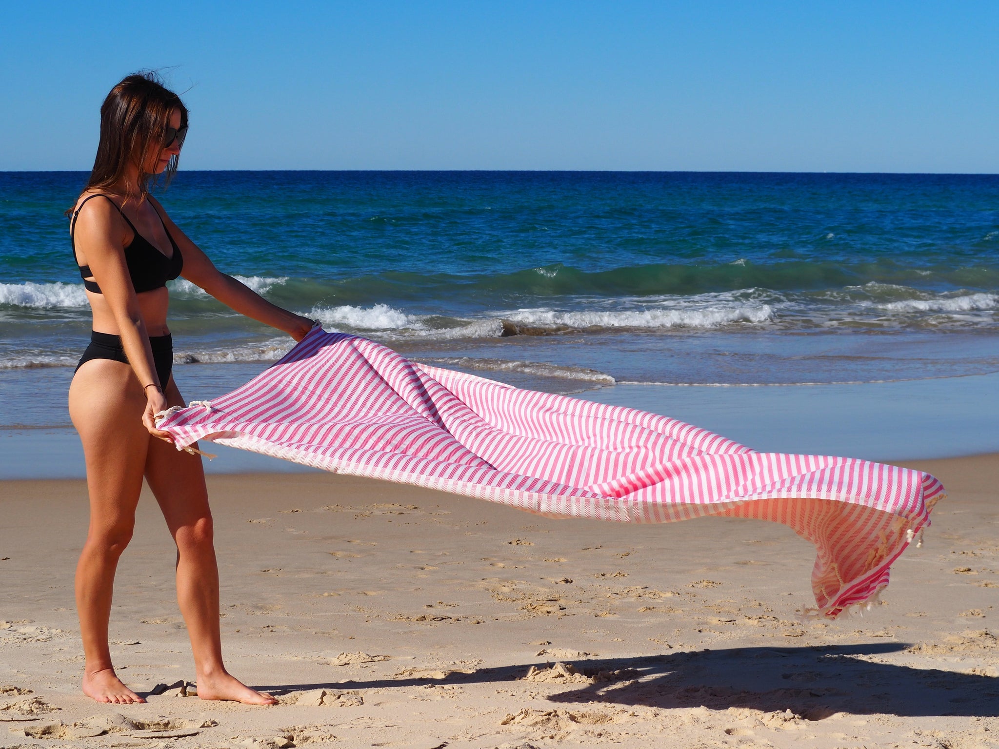 PORTSEA TURKISH COTTON TOWEL - ROSE - Outdoor > Picnic