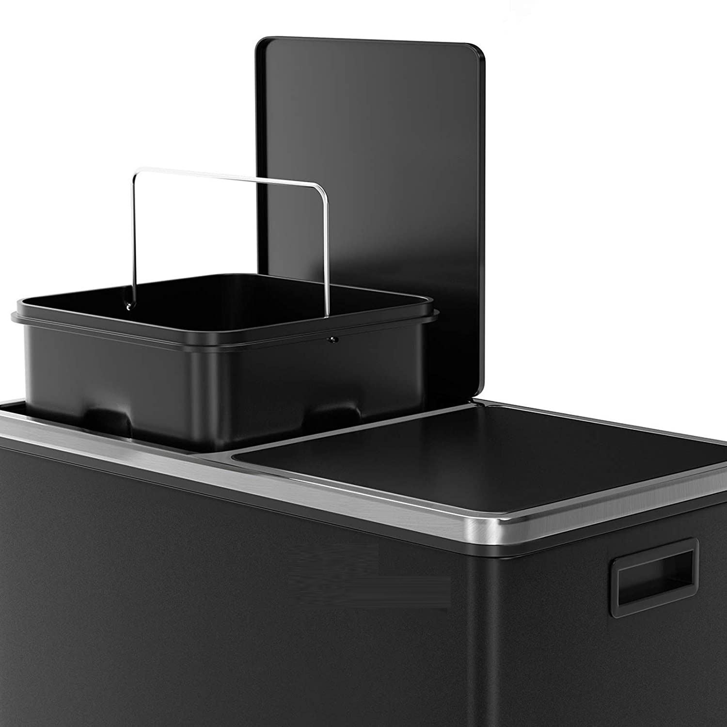 Kitchen Dual Recycling Bin 30L, Black - Home & Garden > Home & Garden Others