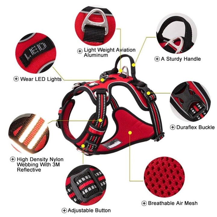 No Pull Harness Red XS - Pet Care > Dog Supplies