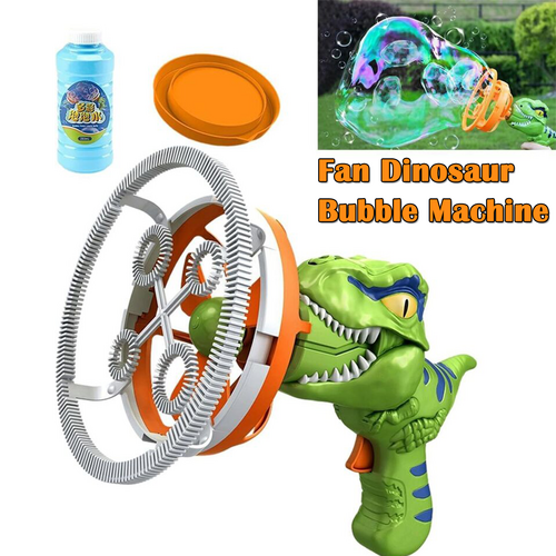 Green gift Bubble Gun Automatic Bazooka Soap Water Bubble Machine Toy Electric Fan kid - Baby & Kids > Toys