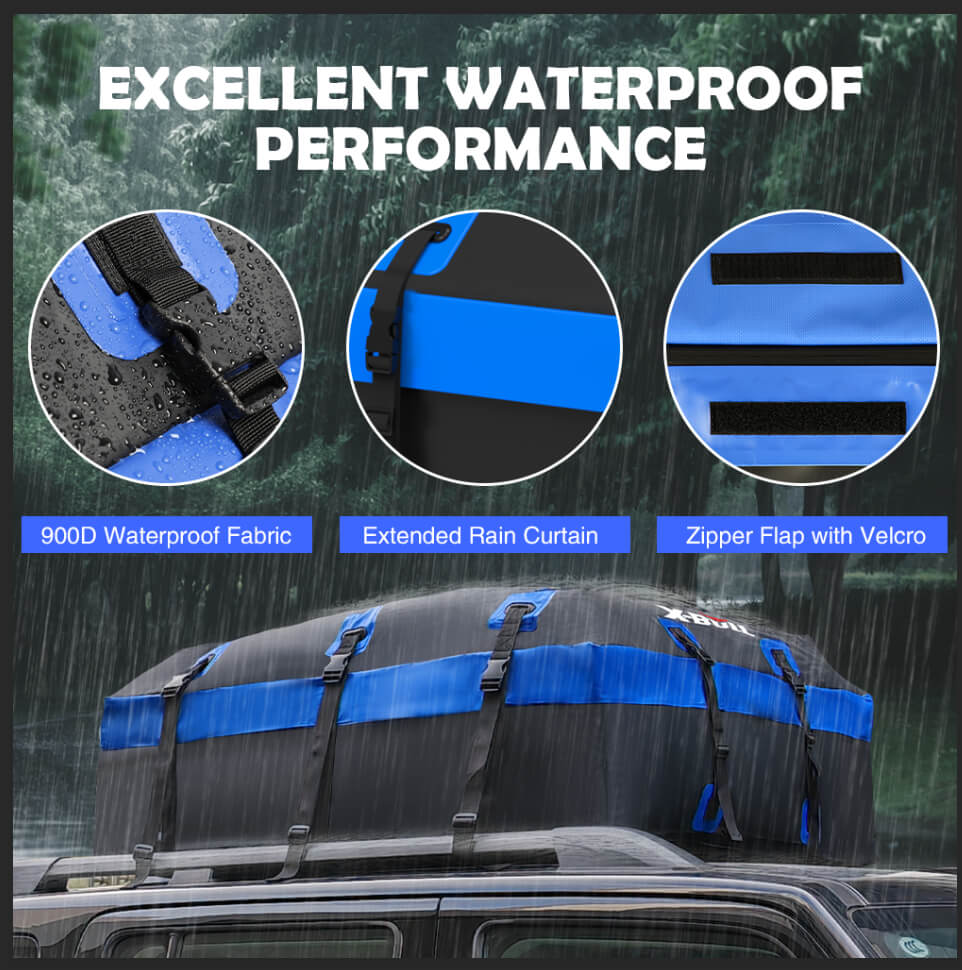 X-BULL Car Roof Cargo Bag Rooftop Cargo Carrier 100% Waterproof Top Luggage Bag for All Vehicles - Auto Accessories > Auto Accessories Others