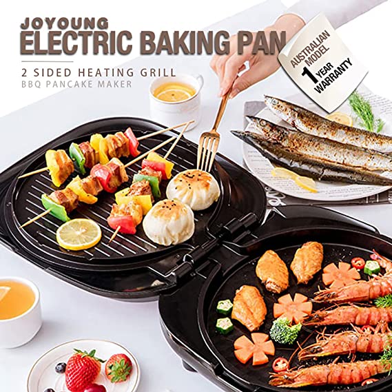 Joyoung Electric Baking Pan 2-Sided Heating Grill BBQ Pancake Maker 30cm - Appliances > Kitchen Appliances