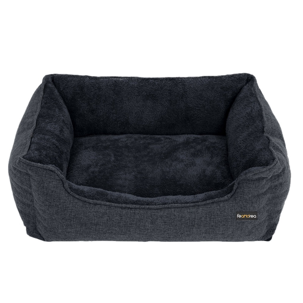 FEANDREA 70cm Dog Sofa Bed with Removable Washable Cover Dark Grey - Pet Care > Dog Supplies