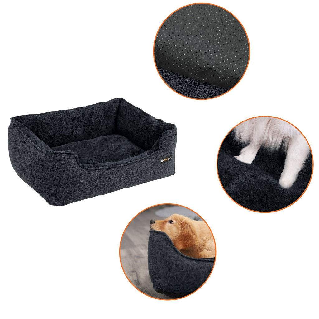 FEANDREA 70cm Dog Sofa Bed with Removable Washable Cover Dark Grey - Pet Care > Dog Supplies