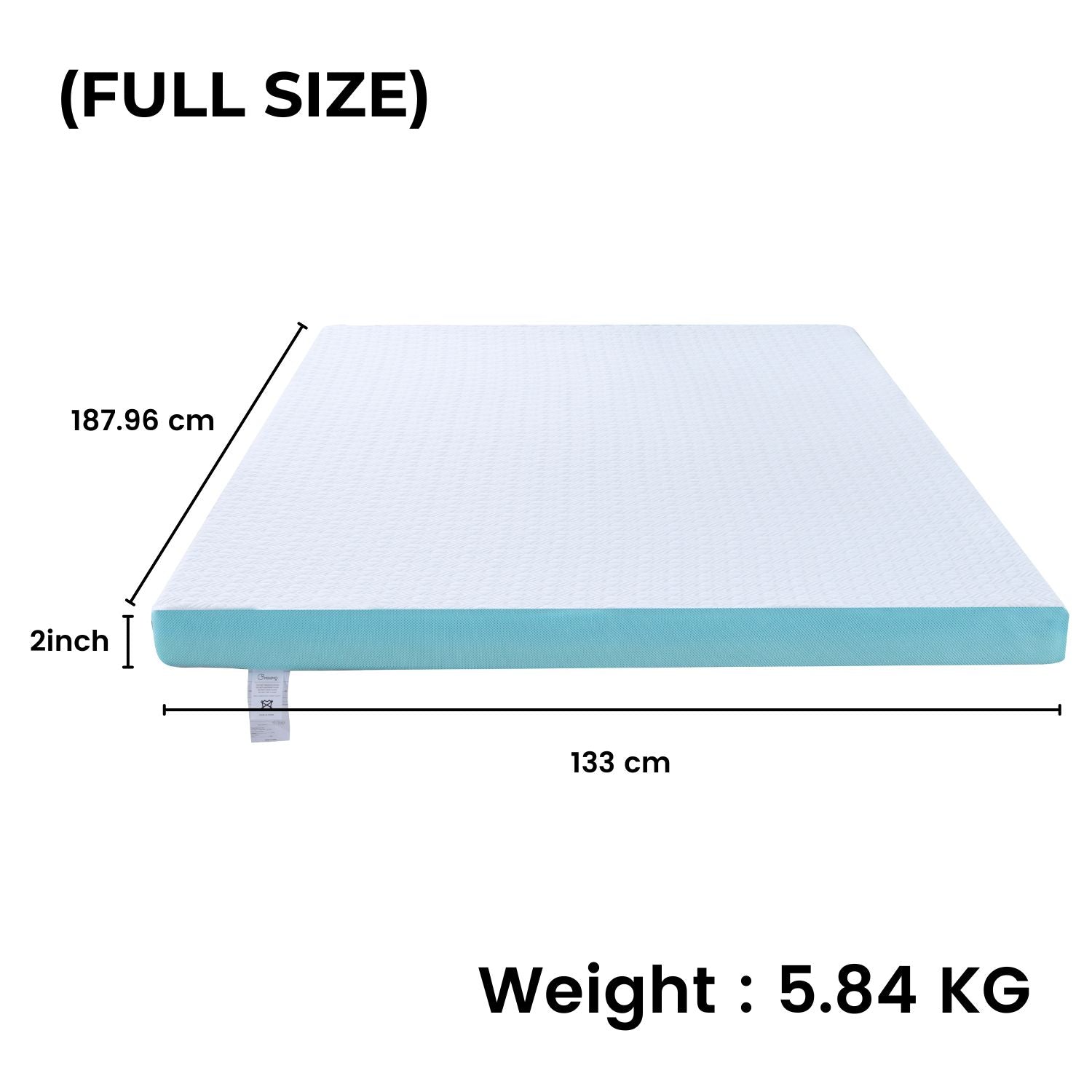 GOMINIMO Dual Layer Mattress Topper 2 inch with Gel Infused (Full) GO-MTP-101 - Furniture > Mattresses