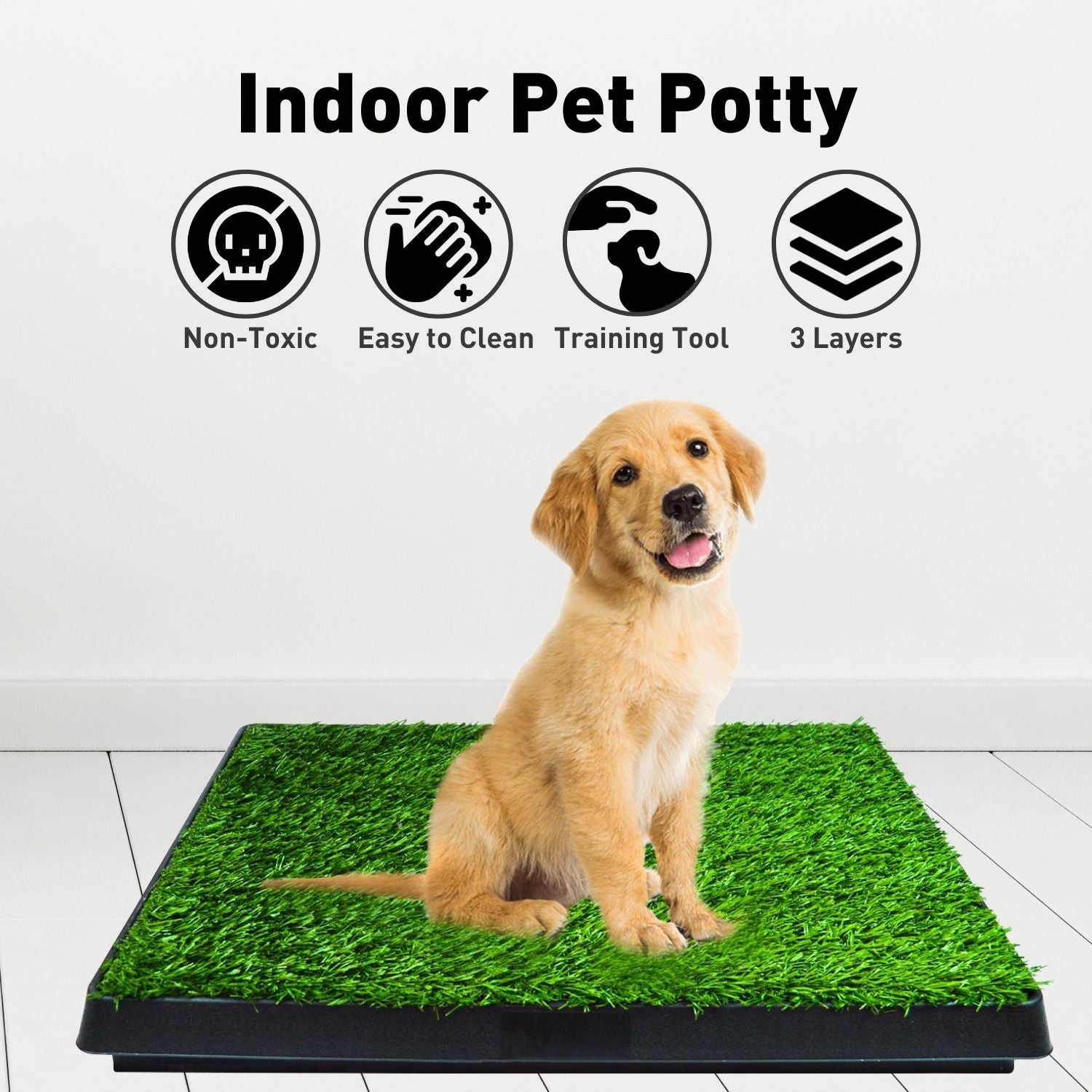 Floofi Pet Grass Training Potty PT-LM-109-FE / PT-LM-109-JL - Pet Care > Cleaning & Maintenance