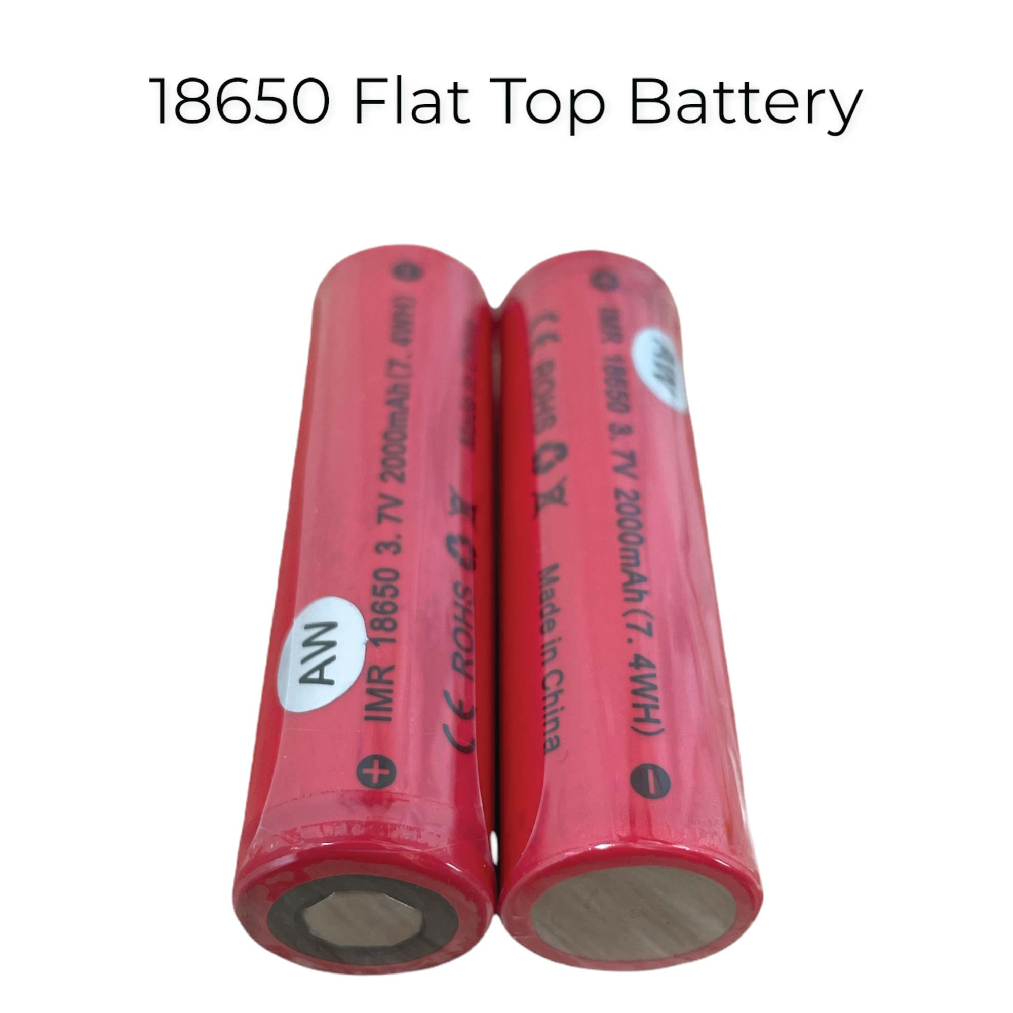 2x AW IMR 18650 Rechargeable Batteries - 2000mAh 3.7V Lithium Li-ion Battery - Electronics