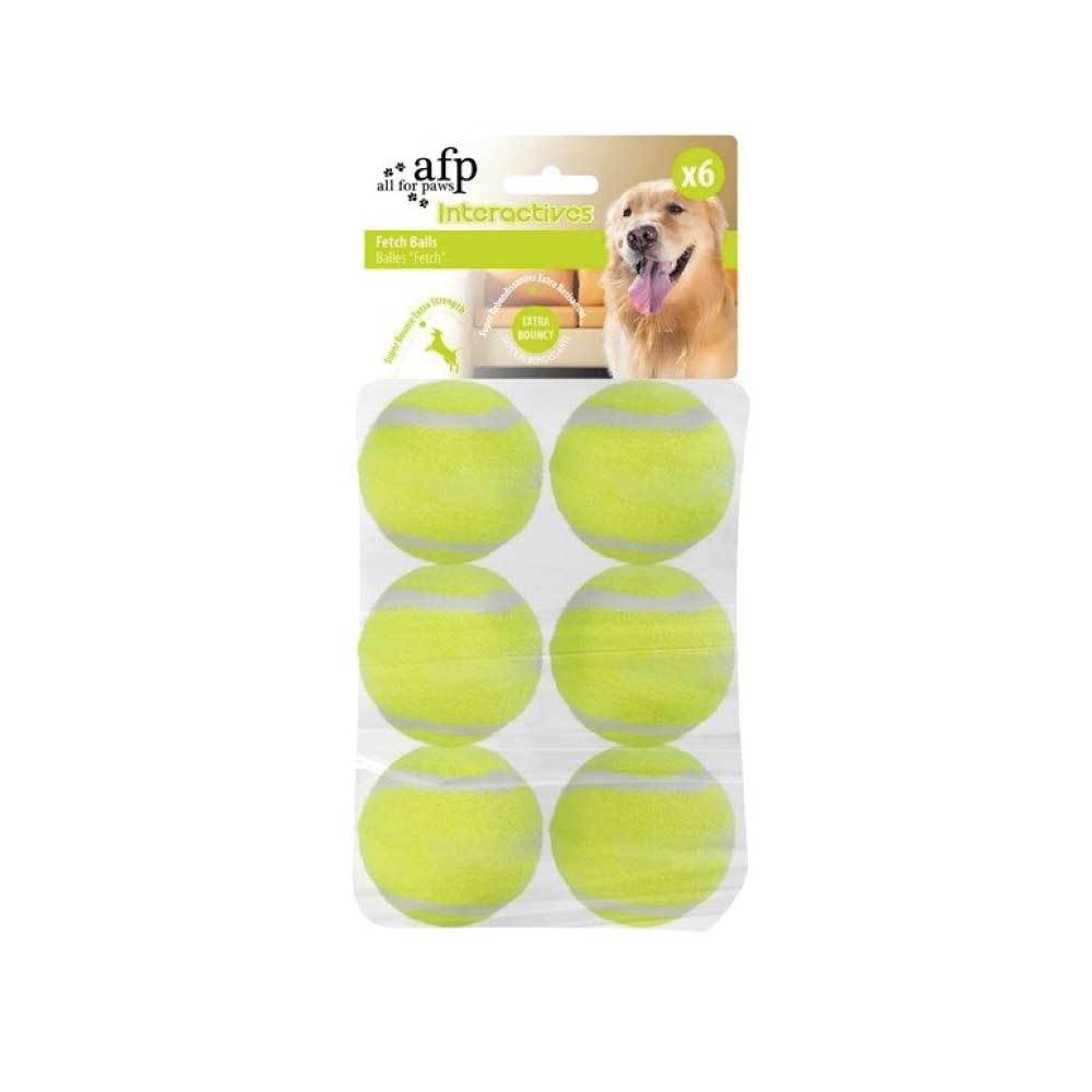 6 Pack Dog Fetch Balls - Heavy Fetch N Treat All For Paws Replacement Ball - Pet Care > Toys