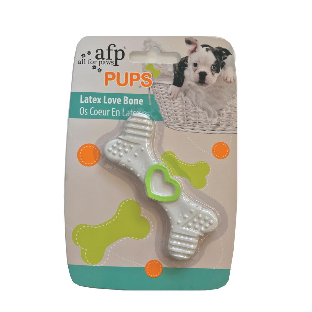 Puppy Chew Bone - Latex Teething Biting + Chewing Dog White Toy AFP - Pet Care > Toys