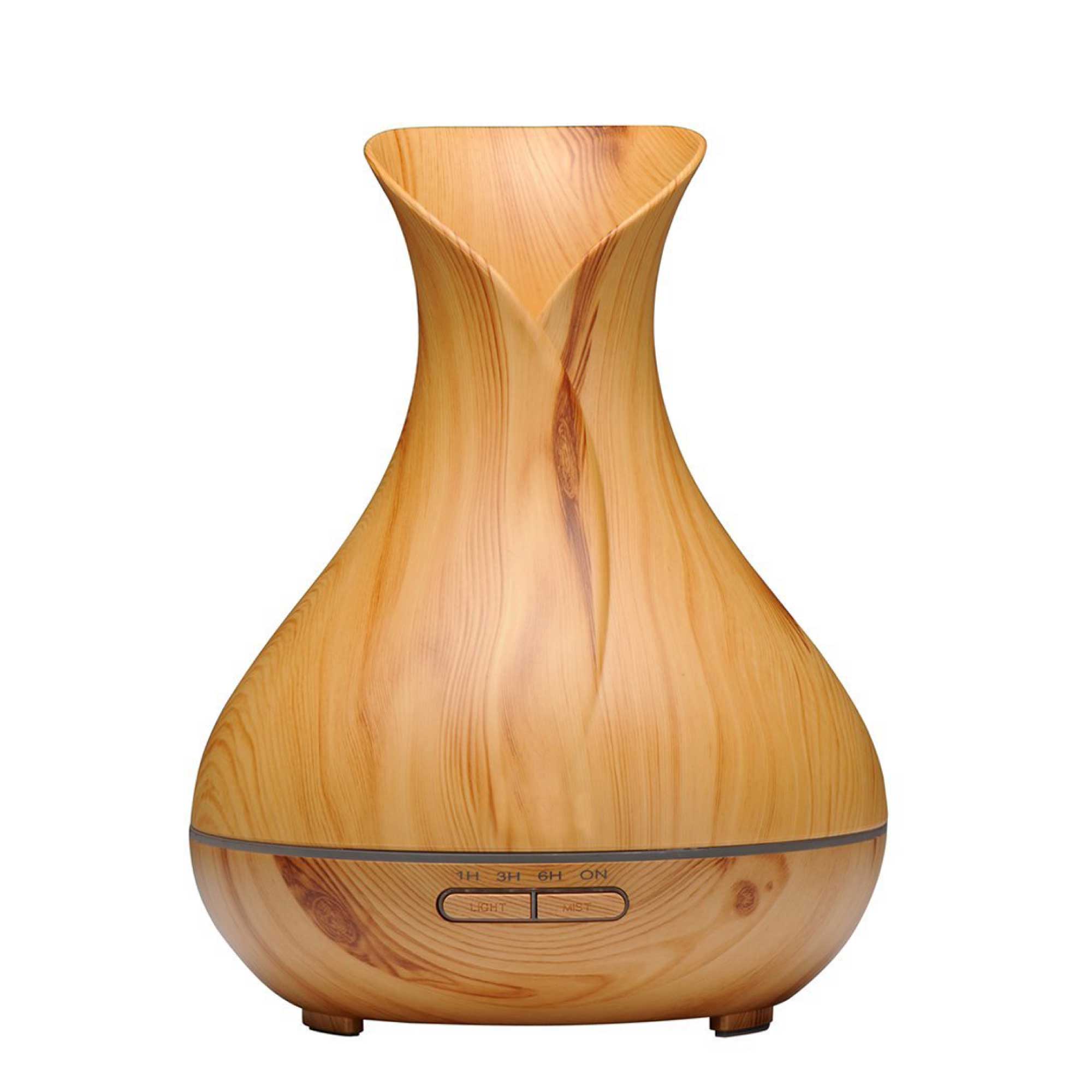 Essential Oil Aroma Diffuser Tulip Light Wood Colour Ultrasonic Mist Humidifier - Appliances > Air Conditioners