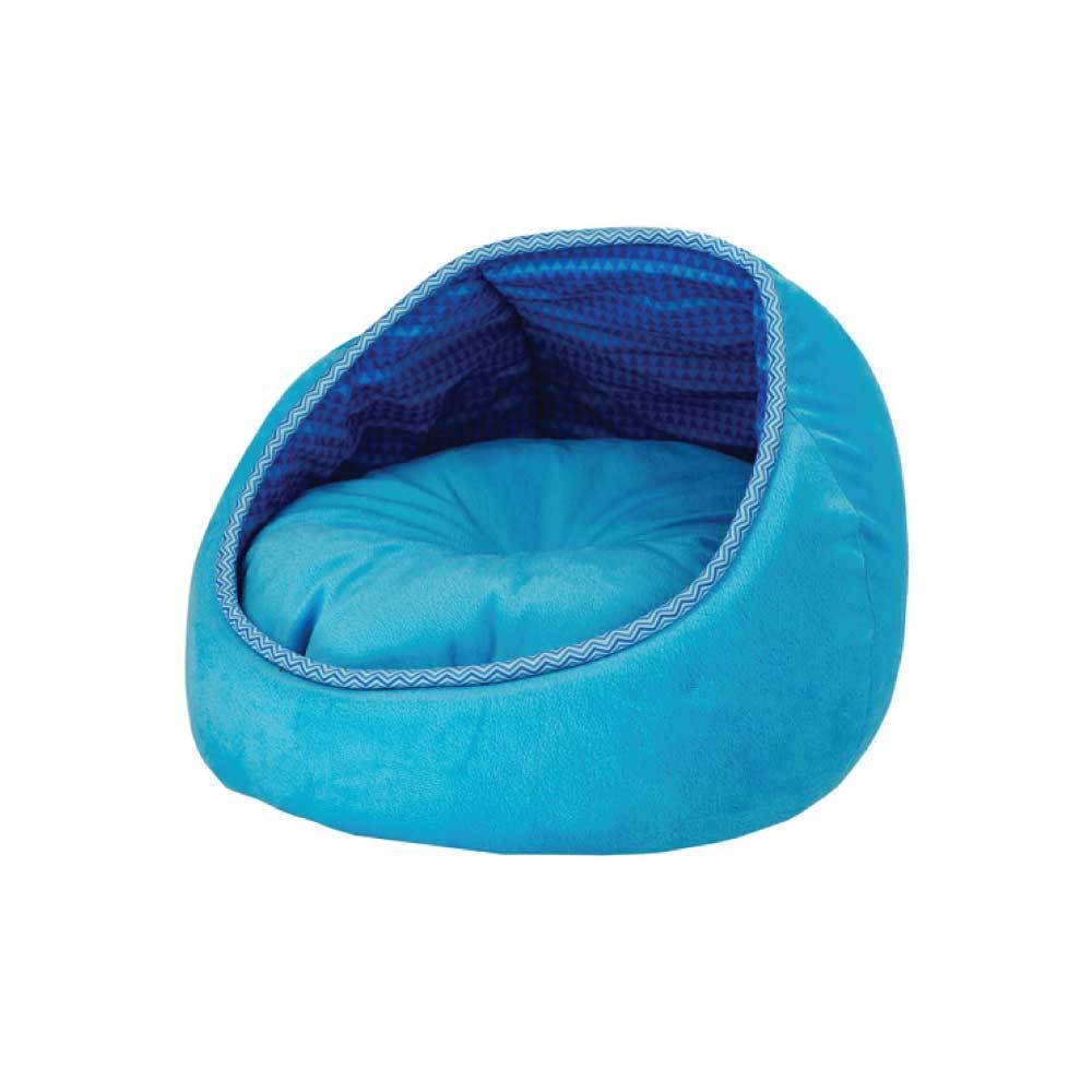 Cat Bed - Fleece Blue Monaco Lounge Couch Cave Plush Cushion Pet All For Paws - Pet Care