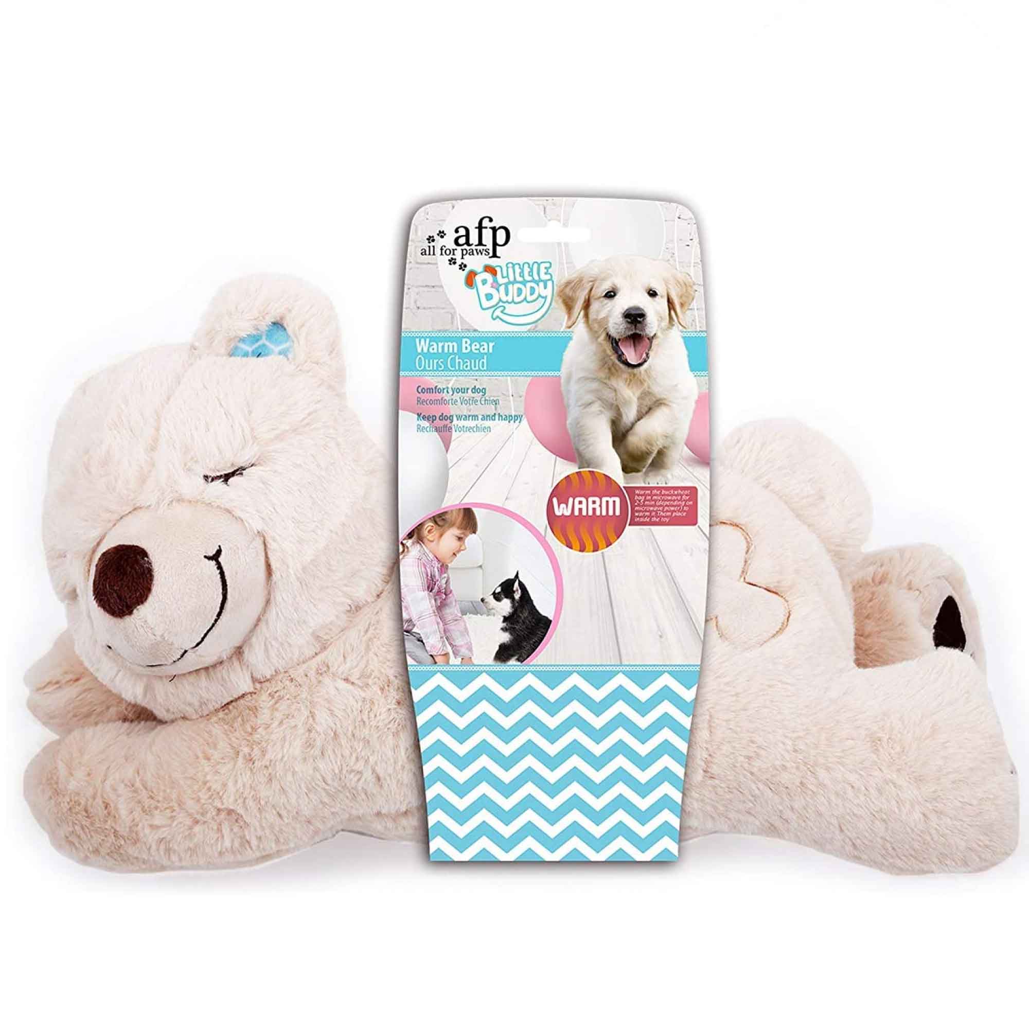 Puppy Warm Toy Bear Dog Heat Pack Comfort Plush Soft Toys Feeling Sleep Aid AFP - Pet Care > Toys