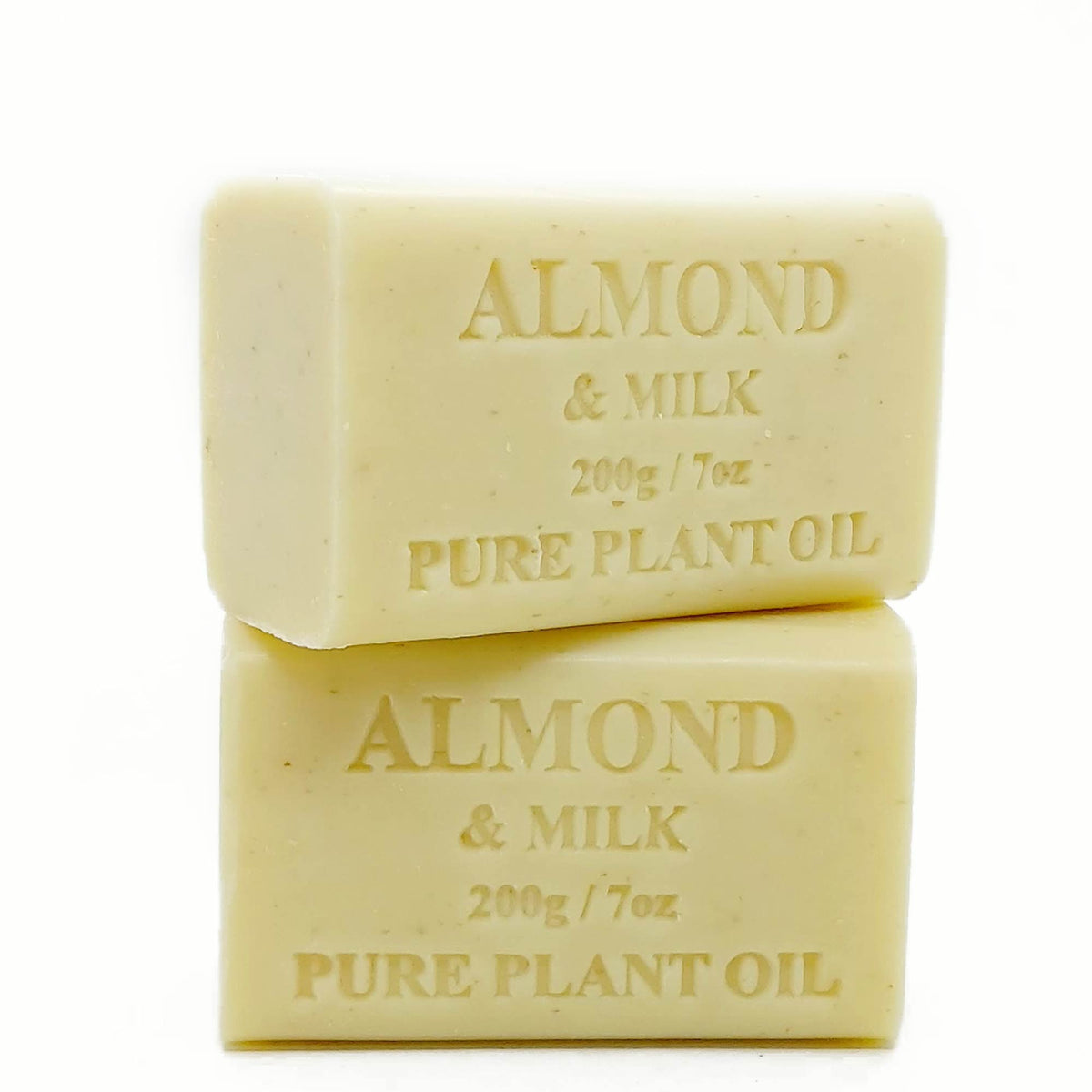 2x 200g Plant Oil Soap Almond and Milk Scent Pure Vegetable Base Bar Australian - Health & Beauty > Bath & Body