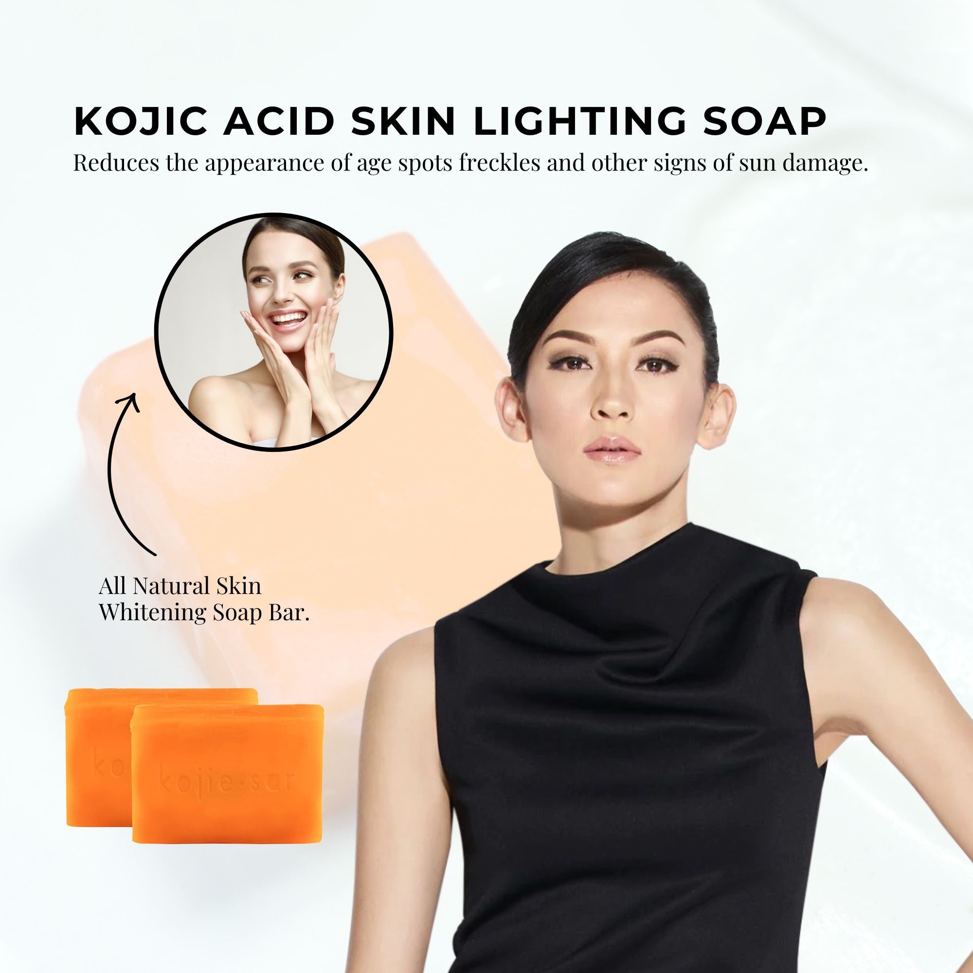 6x Kojie San Soap Bar - 135g Skin Lightening Kojic Acid Natural Original Bars