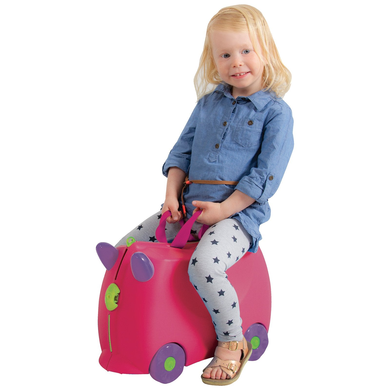 Kiddicare Bon Voyage Kids Ride On Suitcase Luggage Travel Bag Pink - Baby & Kids > Toys