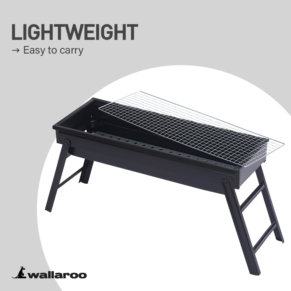 Wallaroo Portable Charcoal BBQ Grill Barbecue - Home & Garden > BBQ