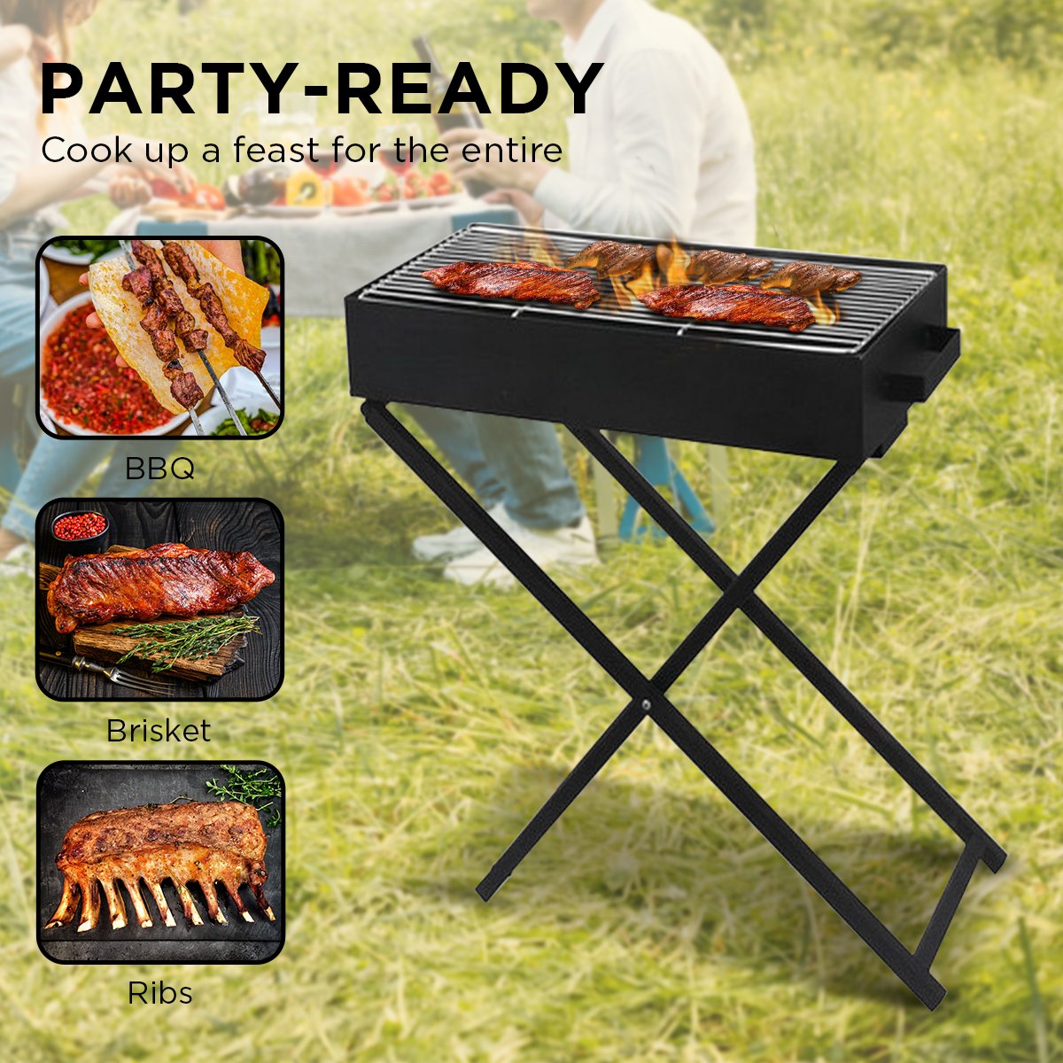 Wallaroo Charcoal BBQ Grill - Adjustable Height - Home & Garden > BBQ