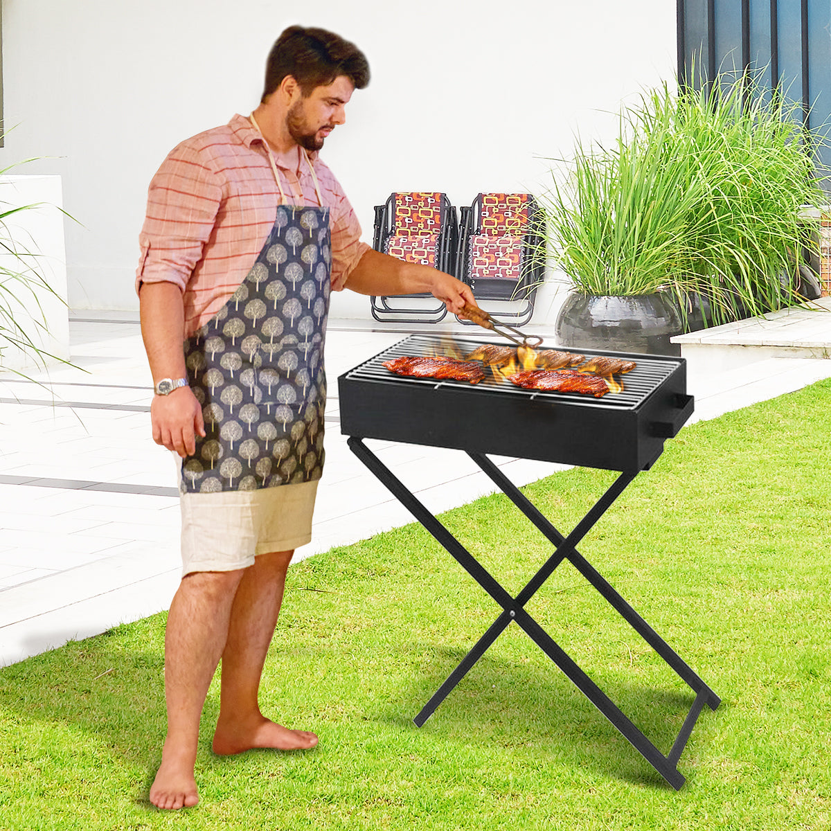 Wallaroo Charcoal BBQ Grill - Adjustable Height - Home & Garden > BBQ