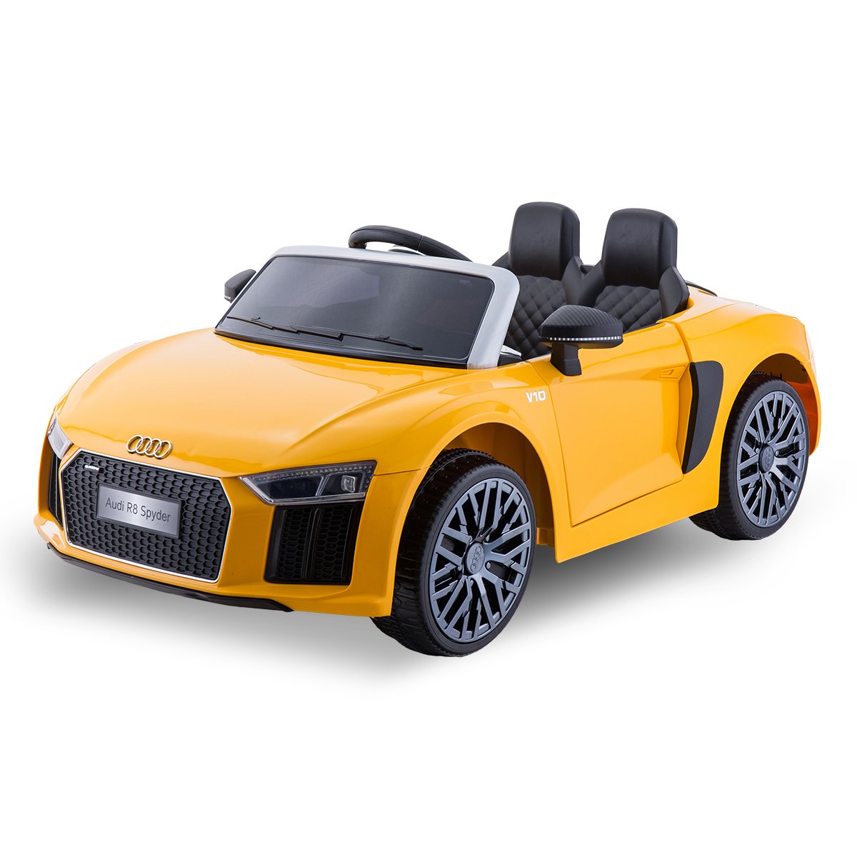 Kahuna R8 Spyder Audi Licensed Kids Electric Ride On Car Remote Control - Yellow - Baby & Kids > Ride on Cars, Go-karts & Bikes