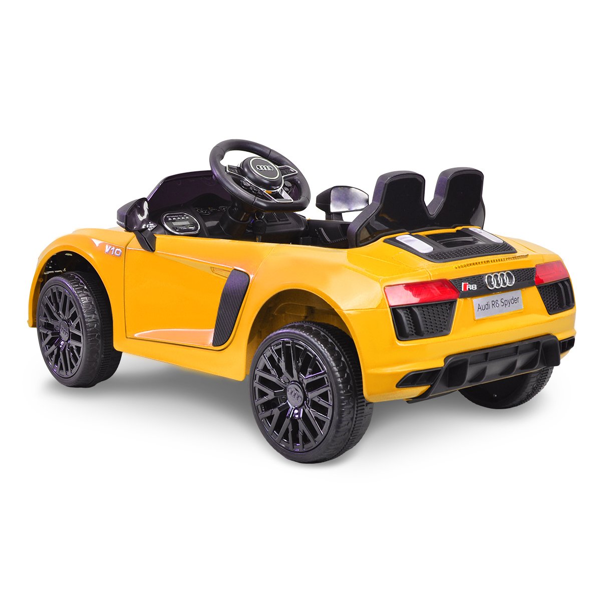 Kahuna R8 Spyder Audi Licensed Kids Electric Ride On Car Remote Control - Yellow - Baby & Kids > Ride on Cars, Go-karts & Bikes