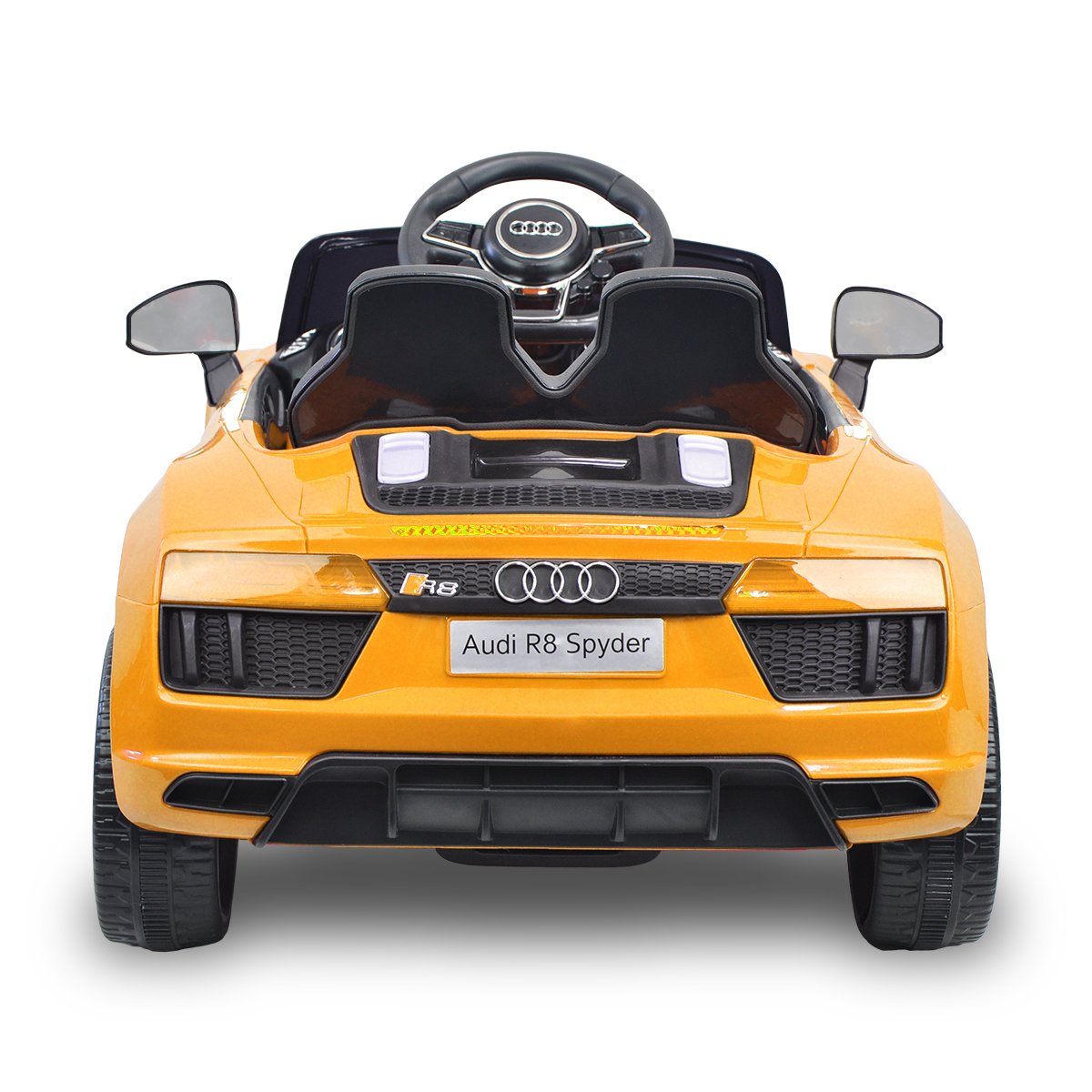 Kahuna R8 Spyder Audi Licensed Kids Electric Ride On Car Remote Control - Yellow - Baby & Kids > Ride on Cars, Go-karts & Bikes